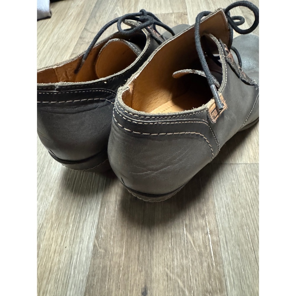 Pikolinos Rotterdam Women Grey Leather Lace Up Oxford Heels Shoes EU 38 - Picture 9 of 11